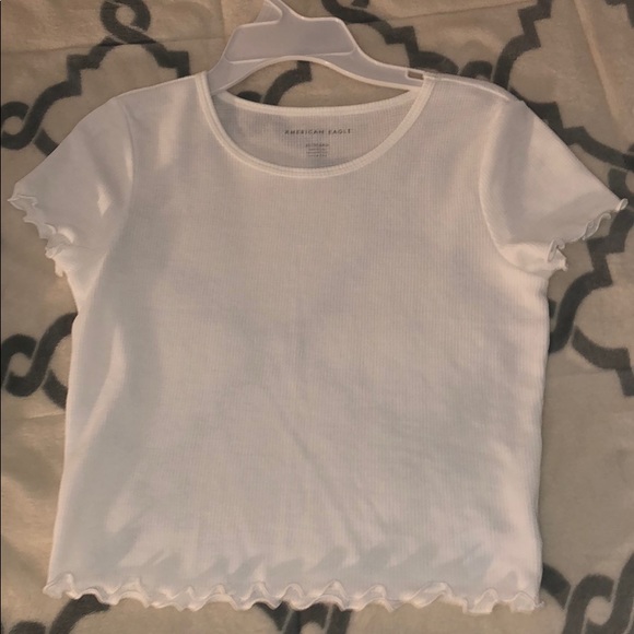 American Eagle White Crop Top - Picture 1 of 1